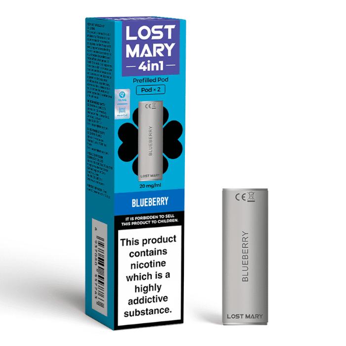 Pack of Two Lost Mary Blueberry Prefilled Pods.