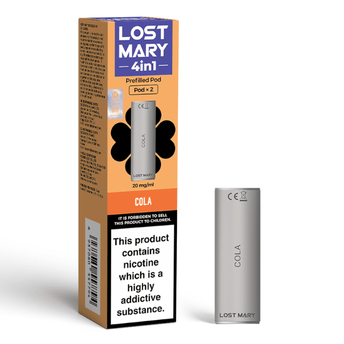 Pack of Two Lost Mary Cola Prefilled Pods.