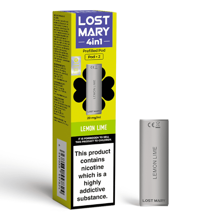 Pack of Two Lost Mary Lemon Lime Prefilled Pods.