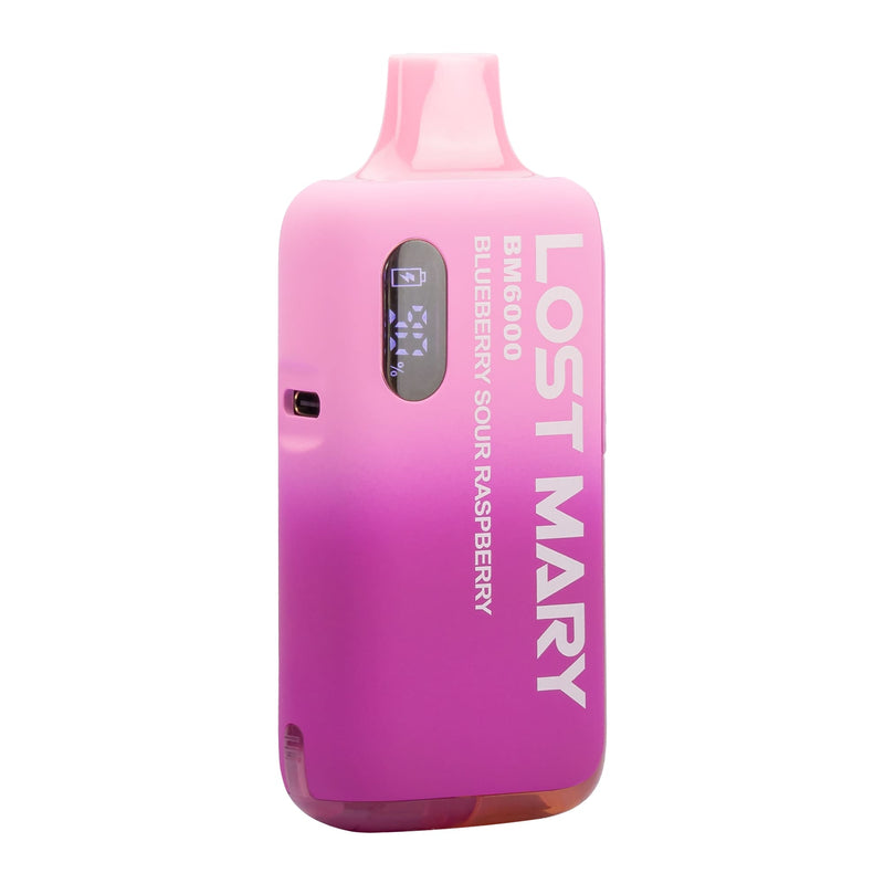 Lost Mary Blueberry Sour Raspberry BM6000 Disposable Vape Device.