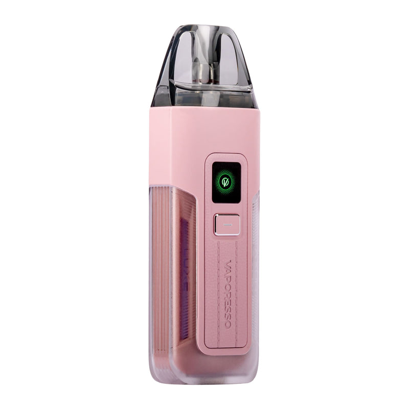 Front image of Light Pink Luxe X2 device with pod kit.