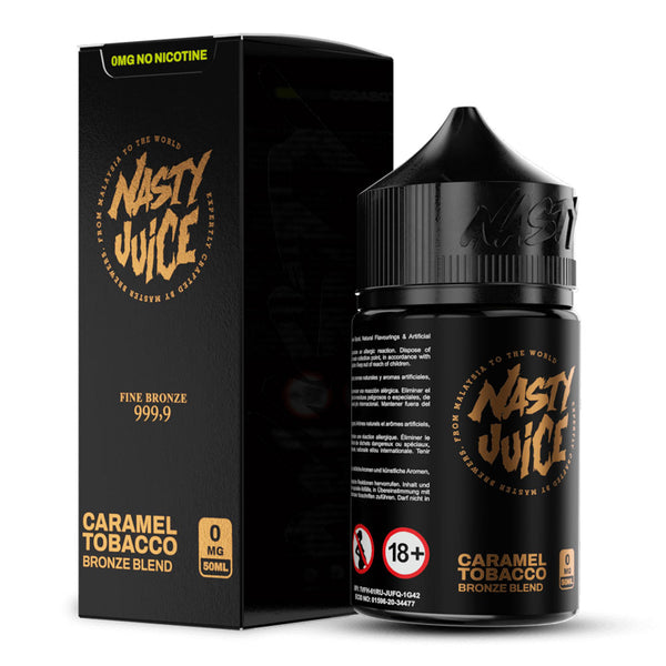 Caramel Tobacco Bronze Blend Nasty shortfill e-liquid.