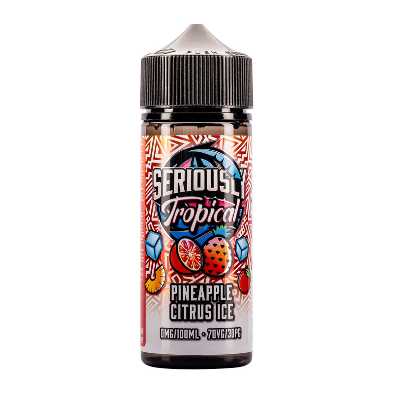 Render of Seriously Tropical Pineapple Citrus Ice 100ml shortfill e-liquid.