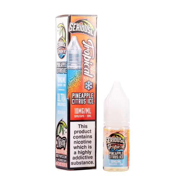 Render of Seriously Tropical Pineapple Citrus Ice nic salt e-liquid.