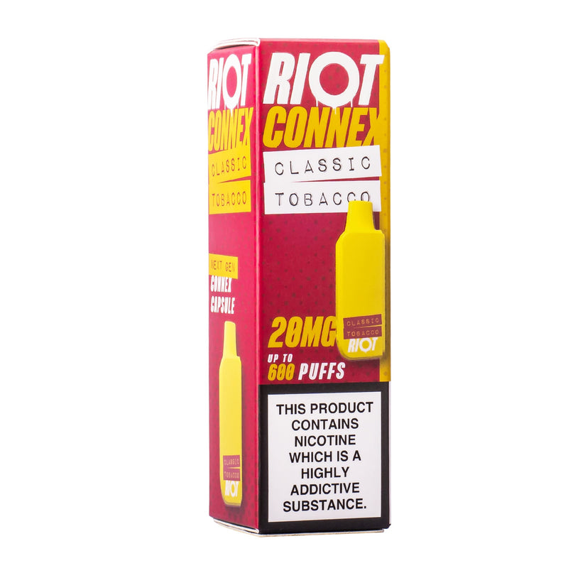 Classic Tobacco Connex pre-filled pods box by Riot.