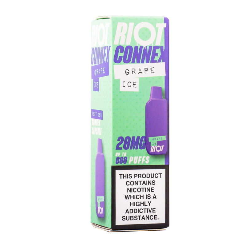 Grape Ice Connex pre-filled pods box by Riot.