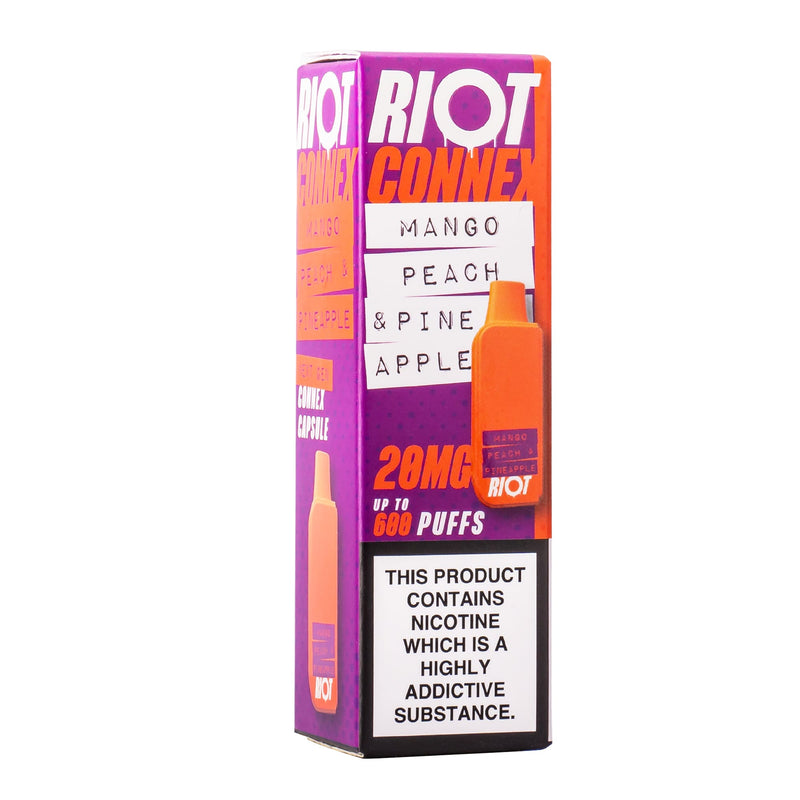 Mango Peach Pineapple Connex pre-filled pods box by Riot.