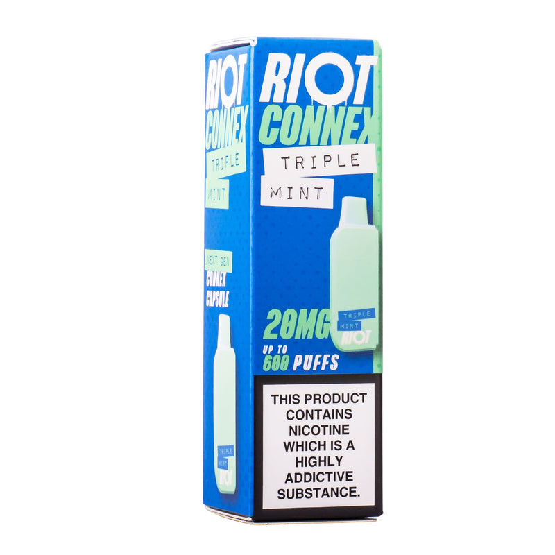 Triple Mint Connex pre-filled pods box by Riot.