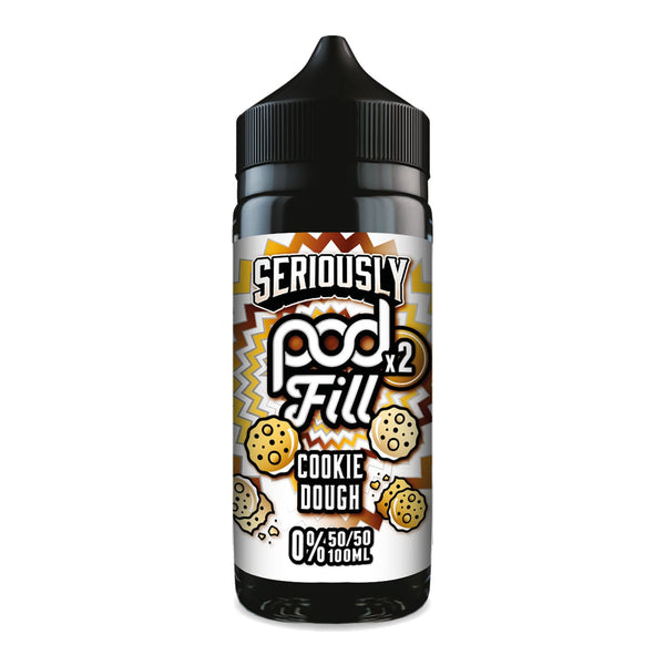 Cookie Dough Seriously Pod Fill 100ml shortfill e-liquid bottle render.