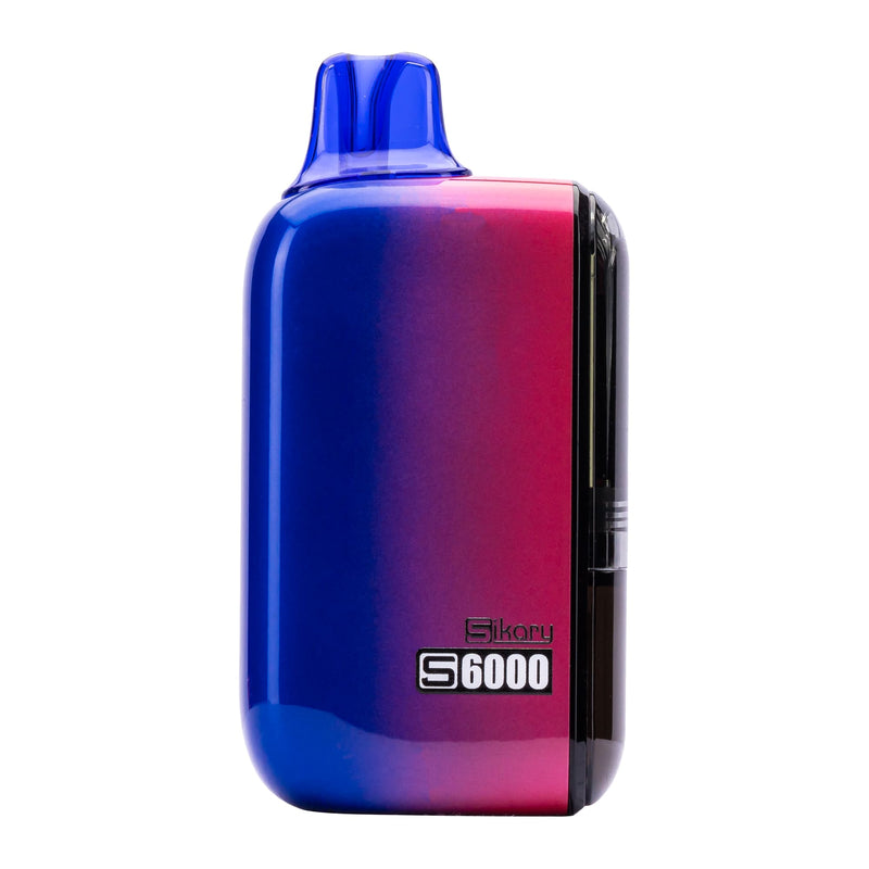 Front angled photo of Blueberry Raspberries SKE Sikary S6000 disposable vape.