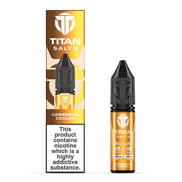 Titan Caribbean Cooler e-liquid bottle and box render.