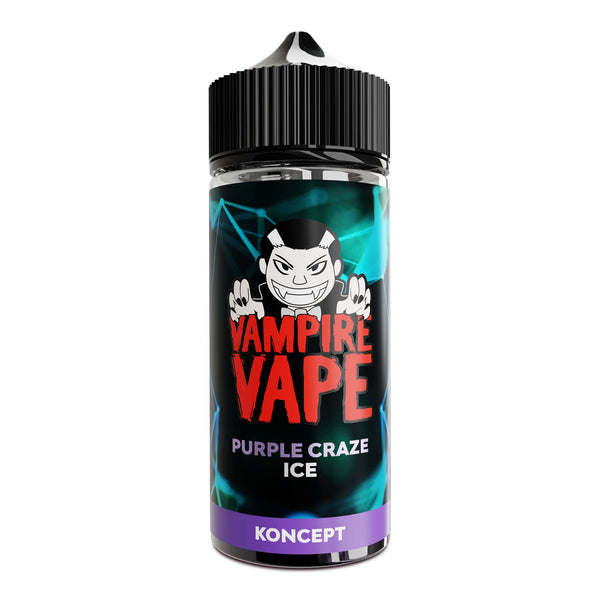 Rendered Purple Craze Ice 100ml shortfill e-liquid bottle by Vampire Vape.