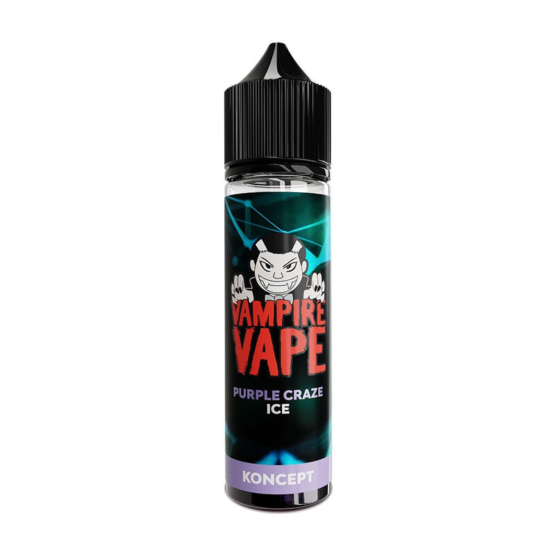 Rendered Purple Craze Ice 50ml shortfill e-liquid bottle by Vampire Vape.