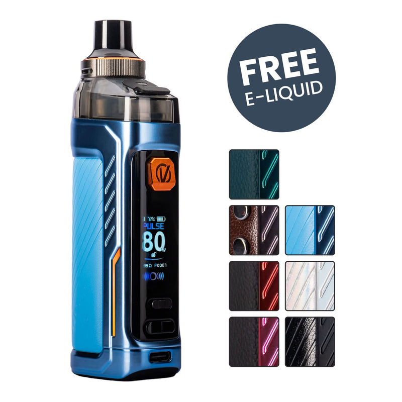 Vaporesso Armour G vape kit all colour swatches.