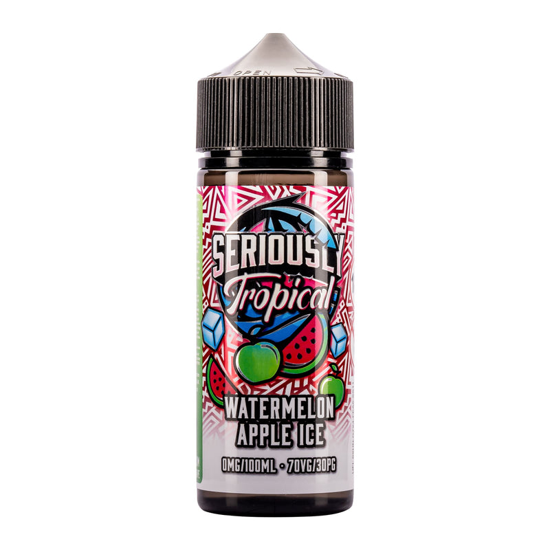 Render of Seriously Watermelon Apple Ice 100ml shortfill e-liquid.