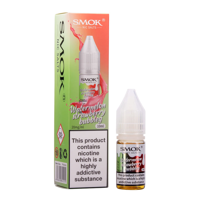 Watermelon strawberry bubbly Smok nic salt e-liquid.