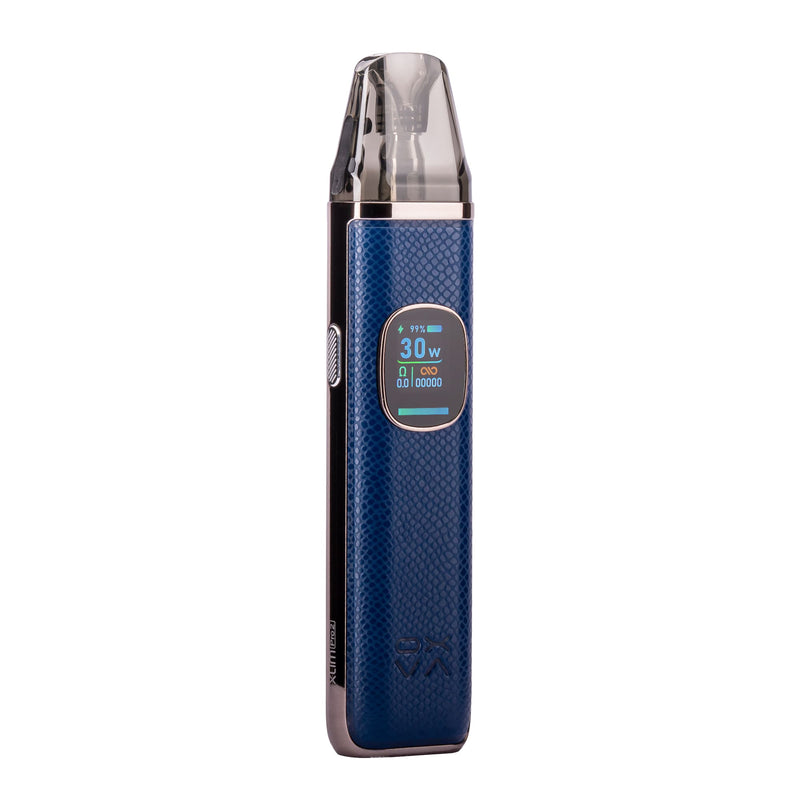 Front right angled photo of Blue Python Xlim pro 2 vape kit.