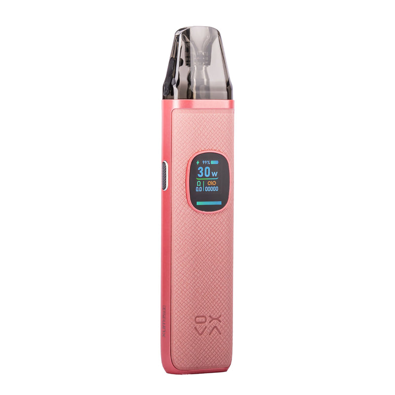 Front right angled photo of Coral Pink Xlim pro 2 vape kit.