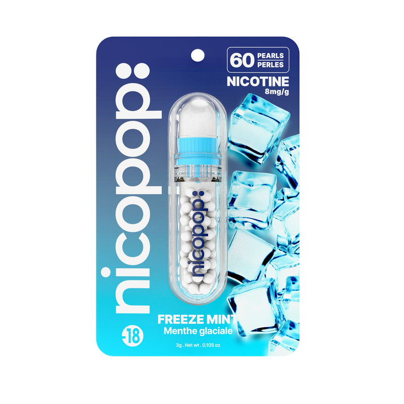 Nicopop - Freeze Mint Nicotine Pearls (8mg) - Front Medium