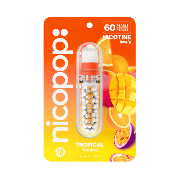 Nicopop - Tropical Nicotine Pearls (8mg) - Front Medium