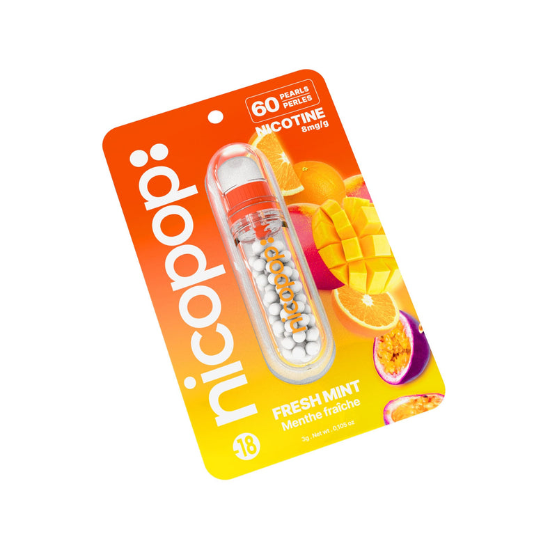 Nicopop - Tropical Nicotine Pearls (8mg) - Angled